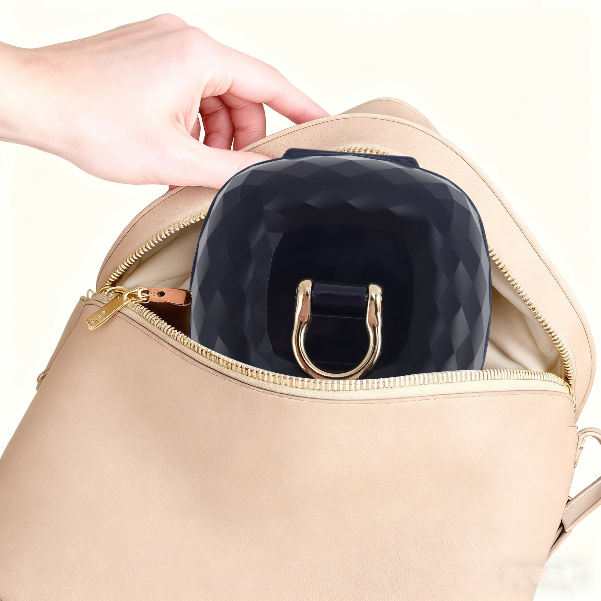 Unique Bargains Multi-Function Stylish Jewelry Box Organizer Single-Layer Navy Blue