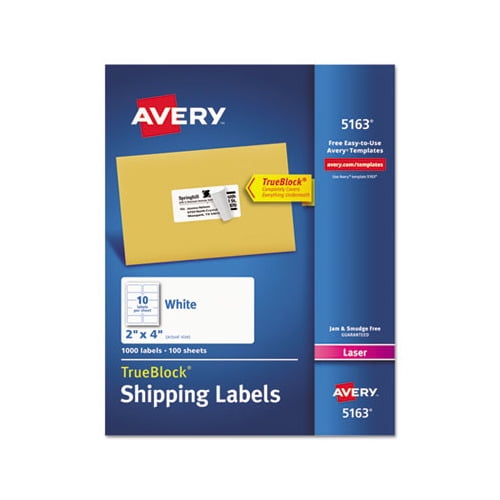 1 3/4 x 1/2 "EcoSwift" Laser Address Shipping Adhesive Labels 80 per sheet 400 