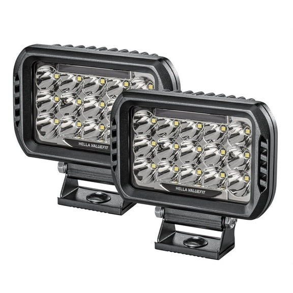 Hella 358154051 ValueFit 450 LED Rectangle Auxiliary Driving Lights 15 High-Powe