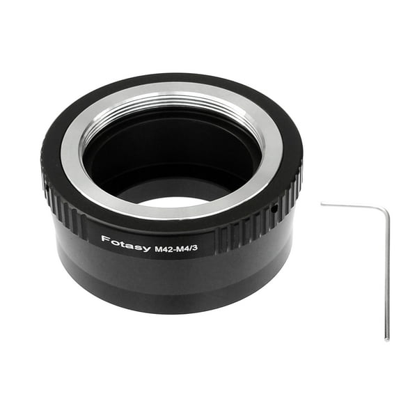 Fotasy M42 42mm Screw Mount Lens to Micro MFT M43 Mirrorless Camera Adapter