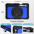 thumbnail image 5 of ELEHOLD Rugged Case for Samsung Galaxy Tab S11 2025,11-inch, Three-Layer Protection with Screen Protector Portable Folding Handle Grip 360° Rotating Kickstand Bracket Shockproof Cover,A, 5 of 8