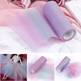 thumbnail image 1 of Gradient Color Glitter Net Fabric Tulle Spool Roll Weddings Party Costume Decor, 1 of 8