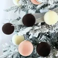 thumbnail image 5 of 12 bolas navideñas de terciopelo flocadas para árbol de Navidad, bolas de plástico, adornos colgantes para Navidad, 5 of 5