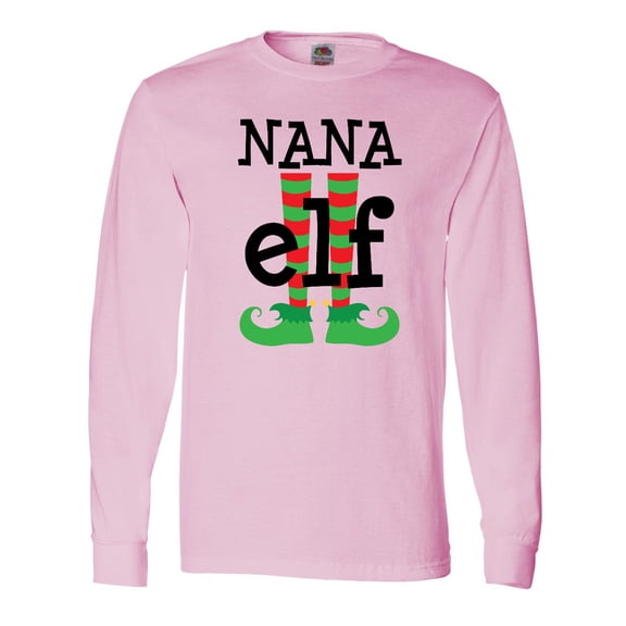 Inktastic Nana Elf Christmas Long Sleeve T-Shirt
