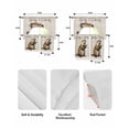 thumbnail image 5 of Happy Groundhog Day Swag Kitchen Curtains Sets for Windows 24 Inch Length, Spring Seasonal Holiday Brown Animal Short Window Curtain Panels Swags Valances and Tiers 3 Piece Set for Cafe/Dining Room, 5 of 5