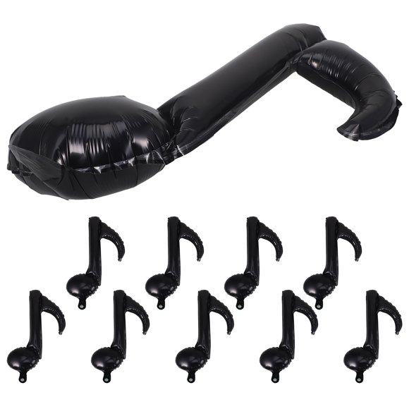 QUMIIRITY 10Ud Nota Musical Negro Inflable Para Cumpleaños Y Eventos Especiales