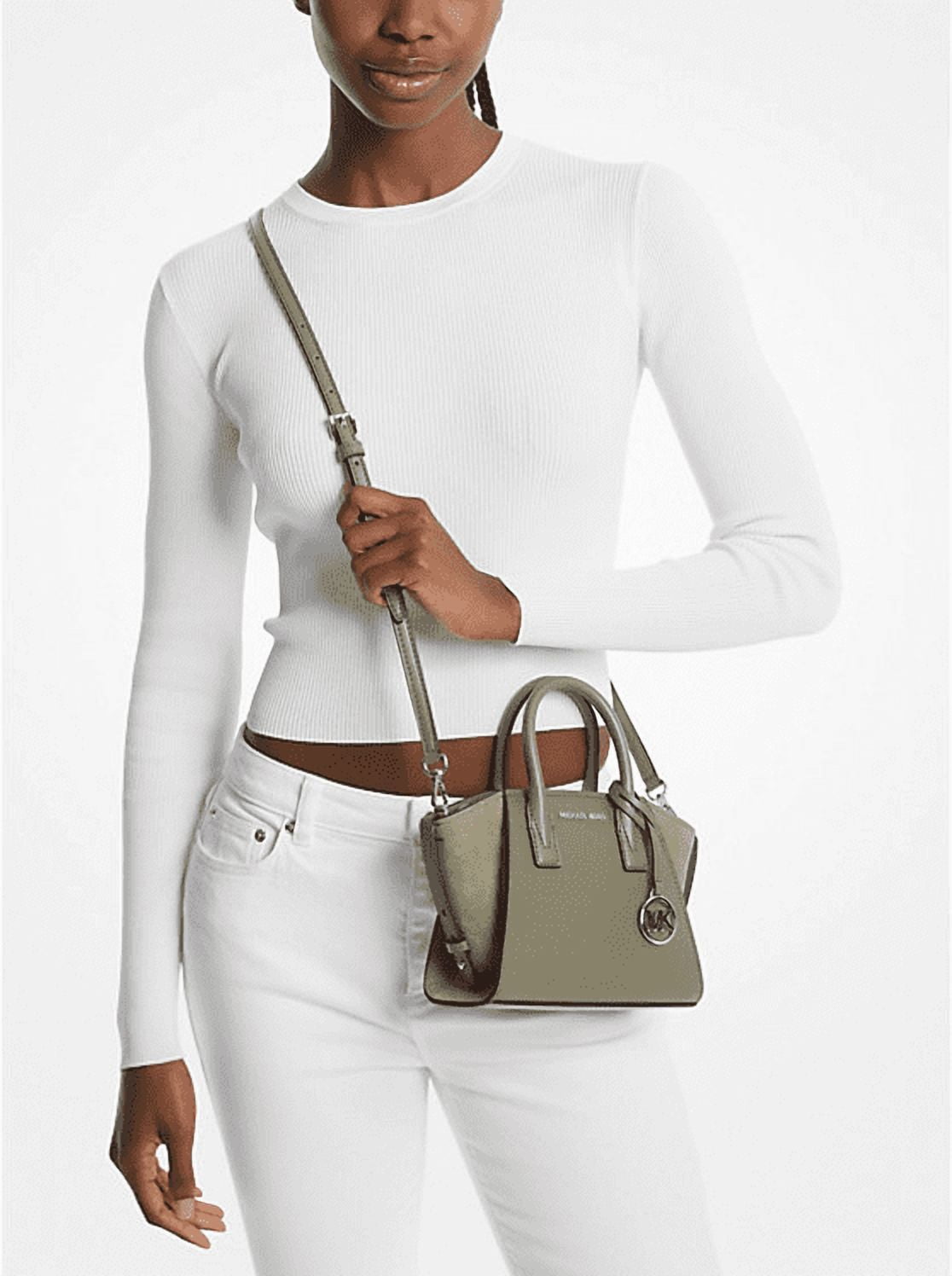 Michael Kors Outlet Avril Extra-Small Leather Satchel - Thyme
