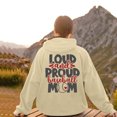 thumbnail image 2 of WEAIXIMIUNG Off The Shoulder Sweatshirt Women's Baseball Lettering Slogan Print Pocket Drawstring Print Hoodie, 2 of 4