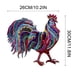thumbnail image 3 of Escultura de Gallo de Metal, Diseño de Plumas Realistas, Material Metálico Duradero, Decoración para Jardín, Patio, Fácil de Montar, Patas Ajustables, Estatua Decorativa., 3 of 7