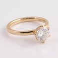 thumbnail image 2 of solitaire jewels 2CT Round Moissanite Hidden Halo Engagement Ring For Women, 14K Yellow Gold, 2 of 5