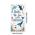 thumbnail image 3 of Marine Animals Banner Under the Sea Theme Ocean Decorations Colorful Design for Kids Party Event, 3 of 8