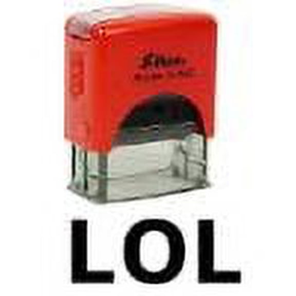 Printtoo Lol Self Inking Rubber Stamp Pre,Inked Office Stamp, Home Office Business Stationery, 38 x 14 mm, Black
