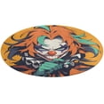 thumbnail image 5 of Psychedelic Clown Joker Round Carpet Circle Rug Outdoor Patio Area Rug Washable Large Area Rugs Hallway Room Decor Fitness Mats, 5 of 8