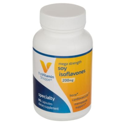 - The Vitamin Shoppe Mega Strength Soy Isoflavones 200MG, Menopause Support, Supports Bone and Cardiovascular, Women's Health, Derived from Soybeans (90 Capsules)