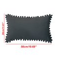 thumbnail image 4 of Funda de relleno rectangular negra con diseño de pompones 50x30 cm, 4 of 4
