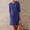 Dark Blue, variant on Umbreon Womens Linen Dresses Long Sleeve Round Neck Midi Dress Button Solid Color Summer Causal Beach Vacation Long Dresses with Pockets