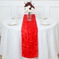 thumbnail image 6 of Efavormart 12"X108" Red 3D Leaf Petal Taffeta Fabric Table Runner, 6 of 11