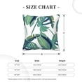 thumbnail image 4 of ZNDUO Square Home Decorative Throw Pillows, Corduroy Tropical Green Foliage Pattern Couch Pillows, Throw Pillows for Bed, 18"x18", 4 of 8