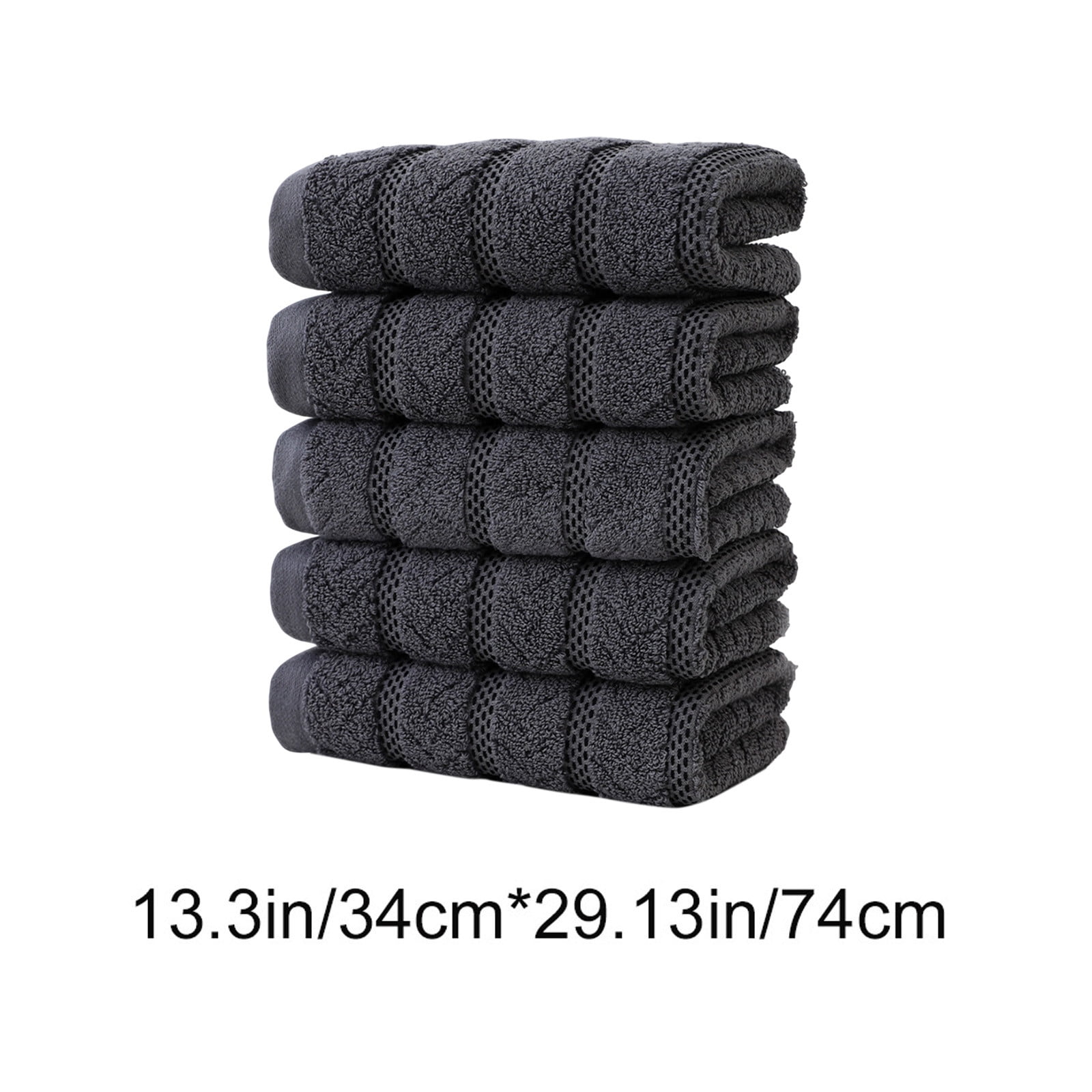 COM1950s Cotton Towels 5 Pack,Highly Absorbent Bath and Face Towels,Soft Washcloths 29X13 Inches,Quick Drying Spa Towel Set for Bathroom,Travel