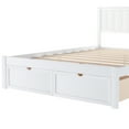 thumbnail image 5 of Full Size Platform Bed With Under-Bed Drawers,Suitable For The Bedroom, Guest Room, White, 5 of 9