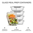 thumbnail image 2 of JoyJolt 2-Sectional Food Prep Storage Containers - Set of 5 - Grey, 2 of 6