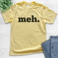 thumbnail image 2 of Kids Meh Shirt, Youth Kids Boy Girl T-Shirt, Geek Shirt, Nerd Shirt, Gamer Shirt, Gaming Shirt, Funny Sassy Tee, Yellow, Small, 2 of 4