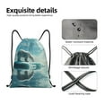 thumbnail image 5 of Drawstring Backpack - Polar Bear On Iceberg Splash Proof Small Drawstring Gym Bag for Women Men, Cinch Sports String Bag Backpack for Travel Swimming Beach, 5 of 8