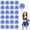Blue+Pink+White, variant on Pom Poms Cheer 22 Pieces, Cheerleading Pompoms Handheld Squad Set for Sports Team, Party, Festival, Adults Kids, Easy Fluff Design