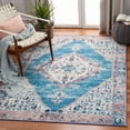 thumbnail image 3 of SAFAVIEH Journey Seachlann Oriental Machine Washable Area Rug, Ivory/Blue, 5'5" x 7'7", 3 of 13