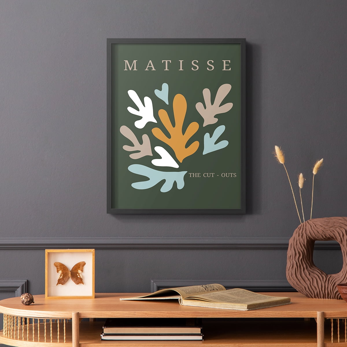 Matisse CDIII in Black Solid Wood Framed Print No Nail Hanging
