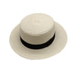 thumbnail image 7 of sususu Straw Sun Hat for Men Women Summer Western Cowgirl Hat Woven Hollow Out Wide Brim Hat Khaki White, 7 of 7