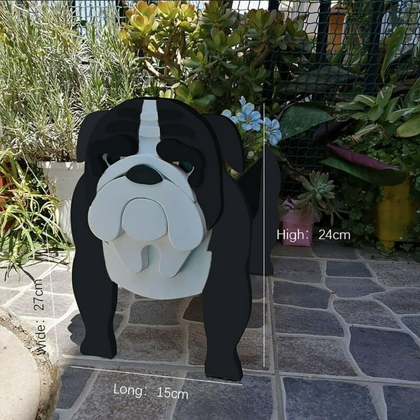 XWSHYW Decoraciones para El Hogar Maceta con Forma de Perro para Jardín, Maceta para Plantas Suculentas, Bonito Diseño de Perro, Contenedor de Almacenamiento para Plantas de Exterior, Maceta para Per