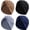 Black, Khaki, Navy Blue, Gray, variant on 4 Pieces Turbans for Women Soft Pre Tied Knot Fashion Pleated Cancer Turban Cap Chemo Headwrap Sleep Hat, 4 Colors