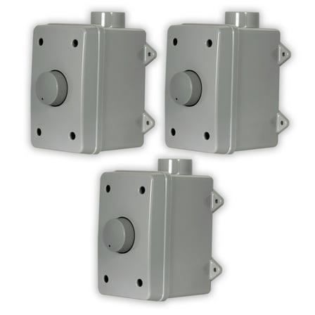 Acoustic Audio AAOVCD-G Outdoor Volume Controls Gray Weatherproof 3 Piece Set