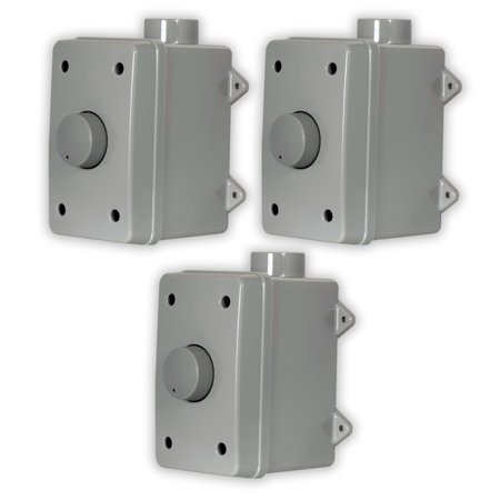 Acoustic Audio AAOVCD-G Outdoor Volume Controls Gray Weatherproof 3 Piece Set