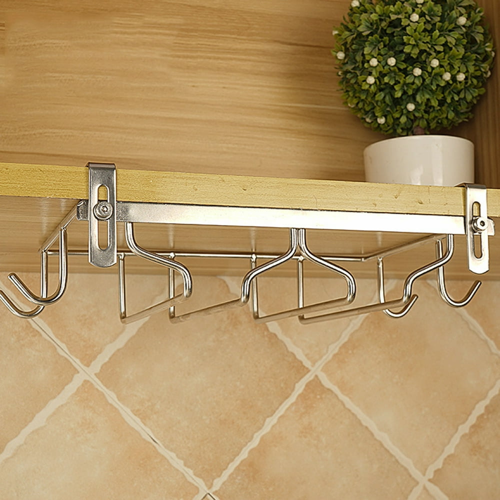 Coffee Mug Holder 304 Stainless Steel ，Cup Rack Under Shelf ，Applicable Adjustment
