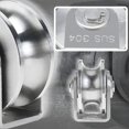 thumbnail image 4 of LAICAIW Pulley Block U Type Single Wheel Pulley Roller 304 Stainless Steel Loading 771lb/350kg 360 Degree Rotation Grooved Wheel (2), 4 of 7