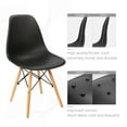 thumbnail image 4 of Lacoo Dining Chairs Pre Assembled Modern Style DSW Chair Classic Shell Armless Indoor Kitchen Dining Living Room Side Chairs Set of 4 (Black), 4 of 7