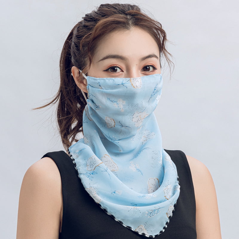 UPF 50 Face Mask Blue and Gray 2 Pcs Kids Cooling Neck Gaiter 12+ Ways To Wears Cools when Wet,Non-Slip Breathable Skin-Friendly Face Cover Mask Sportswear Mask,for 6-14 Years Olds Boys and Girls