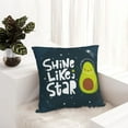 thumbnail image 6 of Pofeuu Avocado in Space1 Print Double-sided plush pillowcase Square Throw Pillow Covers Pillows Cover for Living Room Bedroom Sofa Couch Cushion Cover（No pillow core）-20"x20", 6 of 7