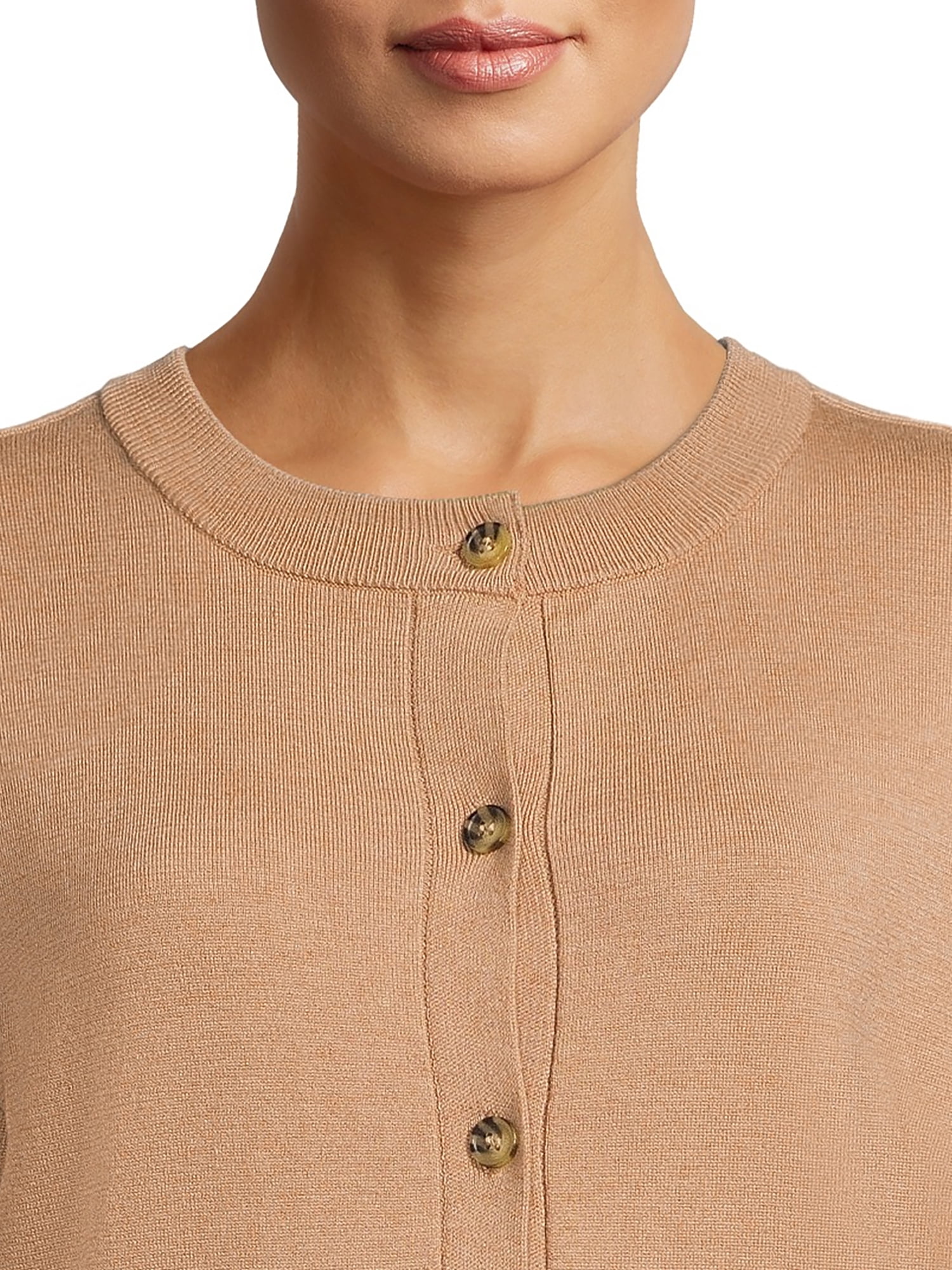 Time and Tru Women's Button Front Cardigan Sweater