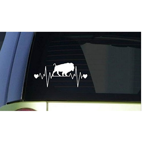 Buffalo heartbeat lifeline *I185* 8" wide Sticker decal