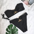 thumbnail image 2 of Conjunto de Bikini cruzado de concha para mujer, traje de baño rosa con cadena de realce, microbañador Sexy con Tanga para playa, 2024, 2 of 5