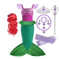 thumbnail image 3 of Disney-vestido de la Sirenita Ariel para niña, disfraz de carnaval, ropa de fiesta de cumpleaños, vestido de verano, 3 of 4