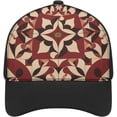 thumbnail image 1 of Light Beige and Red Baseball Cap Classic Golf Cap Soft Dad Hat Multicolor Adjustable Low Profile Hat Unisex, 1 of 6