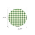 thumbnail image 3 of 8' Round Green Round Geometric Stain Resistant Indoor Outdoor Area Rug, 3 of 5