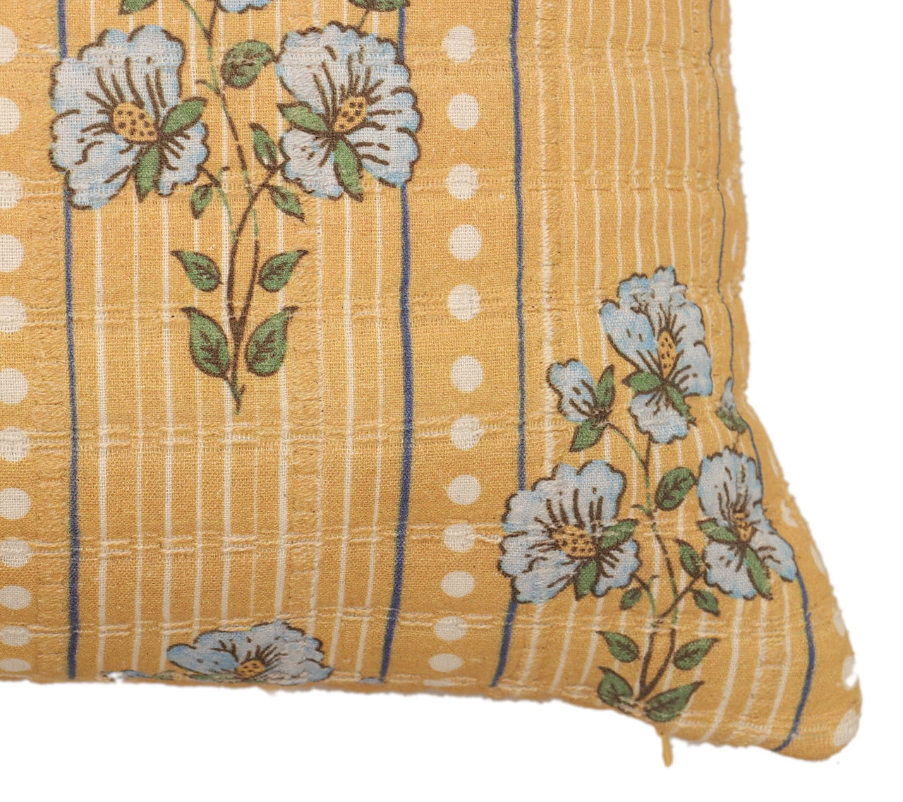 BEA DEC PLW 20X20 GAUZE FLORAL BLOCK YELLOW