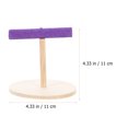 thumbnail image 2 of Shisuyan 1Pack Bird Perch Standing Wood Bird Perch Stand Purple Creates Warm Atmosphere, 2 of 8