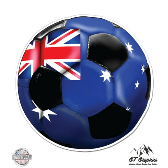 Australian Football Soccer National Team - 3" Vinyl Sticker - For Car Laptop I-Pad Phone Helmet Hard Hat - Waterproof Decal