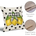 thumbnail image 4 of Summer Pillow Covers 20x20 Inch Yellow Lemon Polka Dot Decorative Throw Pillow Covers Set of 2 Rustic Pillowcases Farmhouse Cotton Linen Cushion Covers for Couch Bed Spring Summer Lemon Home Decor, 4 of 6